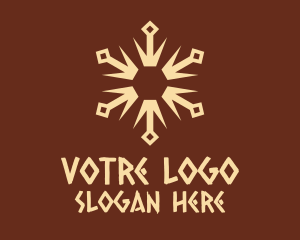 Tribal Sun Decoration  Logo
