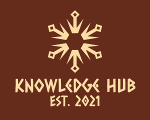 Centerpiece - Tribal Sun Decoration logo design
