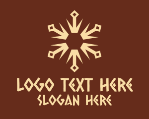 Tribal Sun Decoration  Logo