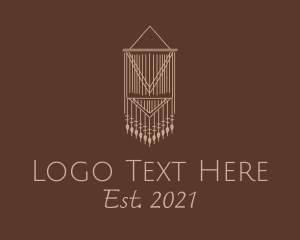 Interior Design - Macrame Weave Tapestry logo design