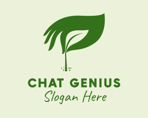 Green Seedling Hand Logo