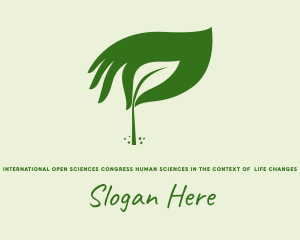 Produce - Green Seedling Hand logo design