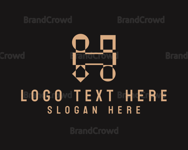 Creative Design Studio Letter H Logo