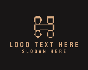 Creative Design Studio Letter H logo design