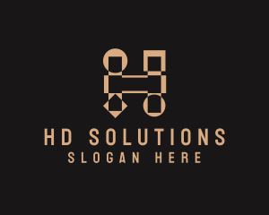 Creative Design Studio Letter H logo design