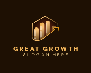 Graph Growth Statistics logo design