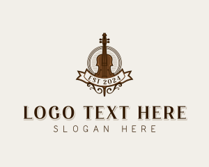 Music Festival - Violin Musical Performer logo design