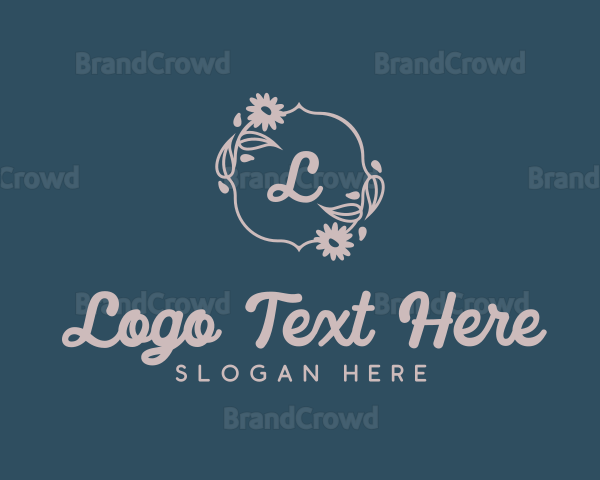 Feminine Ornamental Wreath Logo