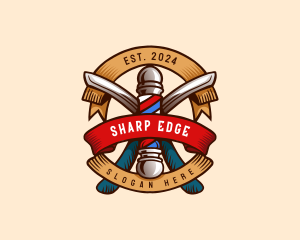 Razor Barbershop Grooming logo design