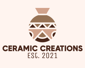 Ceramic - Ethnic Ceramic Vase logo design