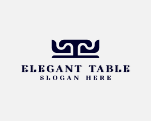 Table - Table Chairs Upholstery logo design