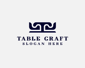 Table - Table Chairs Upholstery logo design