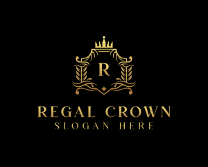 Crown Regal Shield logo design