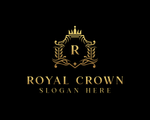 Crown Regal Shield logo design