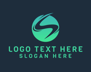 Agency - Sphere Wave Letter S logo design