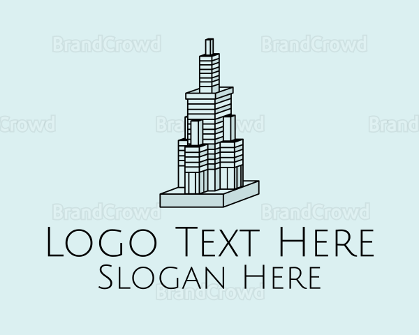 3D Skyscraper Building Logo