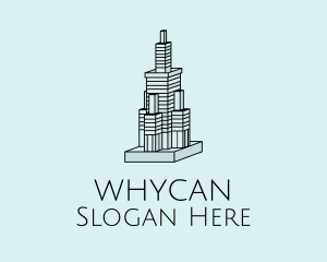 3D Skyscraper Building  Logo