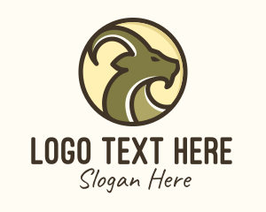 Goat - Wild Alpine Ibex logo design