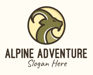 Wild Alpine Ibex logo design