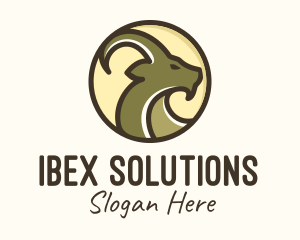 Wild Alpine Ibex logo design