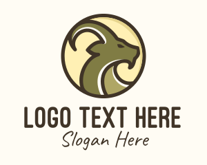Zoo - Wild Alpine Ibex logo design