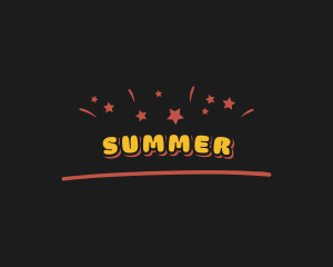 Summer Party Confetti  logo design