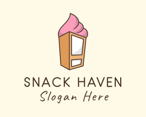 Gelato Vending Machine logo design