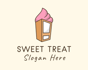 Gelato Vending Machine logo design