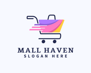 Shopping Bag Cart logo design