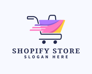 Shopping Bag Cart logo design