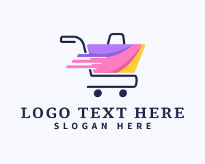 Outlet - Shopping Bag Cart logo design