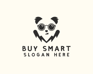 Cute Smart Panda  logo design