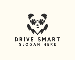 Cute Smart Panda  logo design