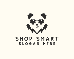 Cute Smart Panda  logo design