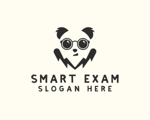 Cute Smart Panda  logo design