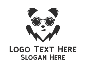 Intelligent - Cute Smart Panda logo design