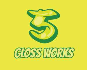 Gloss - Graphic Gloss Number 5 logo design