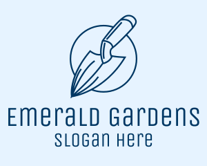 Garden Spade Trowel Tool logo design