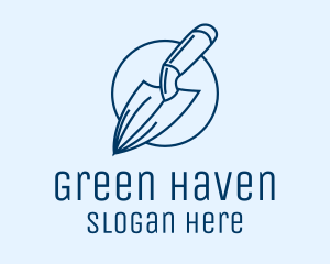 Garden Spade Trowel Tool logo design