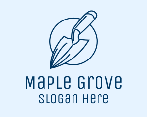 Garden Spade Trowel Tool logo design