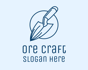 Garden Spade Trowel Tool logo design