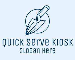 Garden Spade Trowel Tool logo design