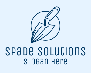 Garden Spade Trowel Tool logo design