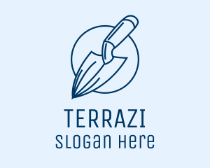 Garden Spade Trowel Tool logo design