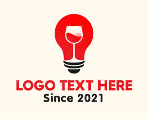 Liqueur - Wine Light Bulb logo design