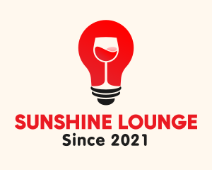 Wine Light Bulb logo design