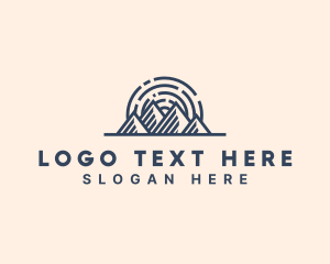 Journey - Mountain Hiking Adventure logo design