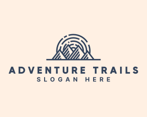 Mountain Hiking Adventure logo design