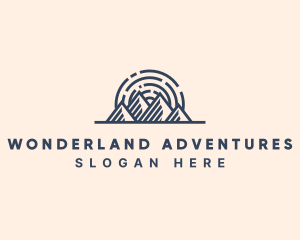 Mountain Hiking Adventure logo design