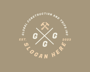 Hammer Construction Home Builder logo design